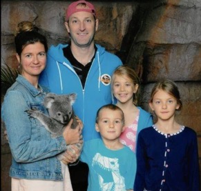 Jeremy with his family at Australia Zoo